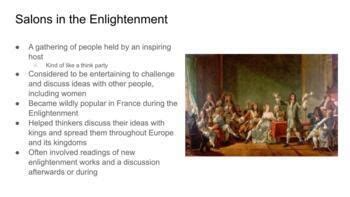 Silent Salon: Enlightenment and Major Thinkers Silent Discussion Activity