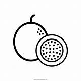 Passion Fruit Coloring Page  Free passion fruit For Kids sketch template