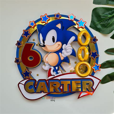 Printable Sonic The Hedgehog Cake Topper - Printable Templates