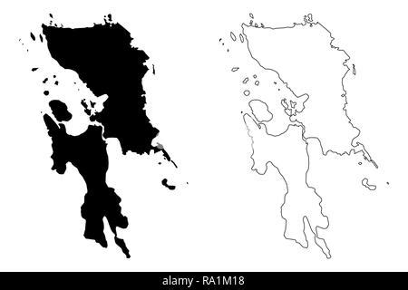 Map of the Visayas, Philippines, Asia Stock Photo - Alamy