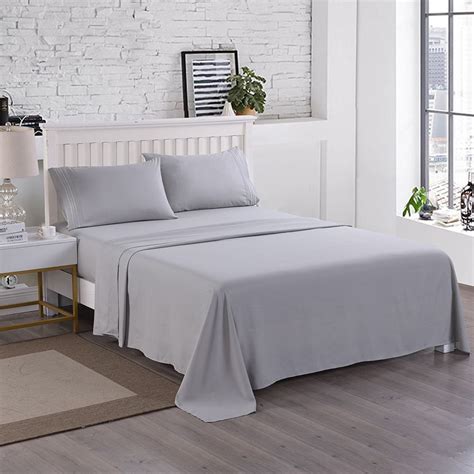 Made of silky soft brushed microfiber, this breathable bedsheet set is ...