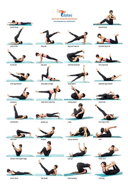 34 Classical Pilates Poses A3 Poster – Hope Centre UK