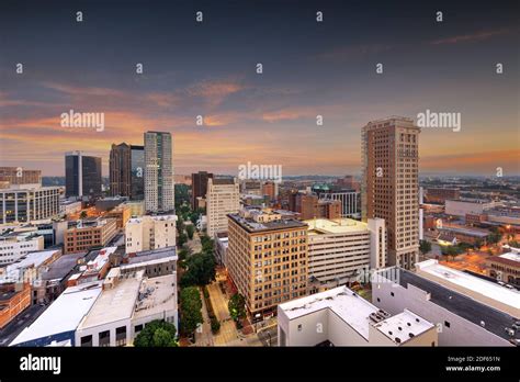 Birmingham, Alabama, USA downtown city skyline at twilight Stock Photo - Alamy