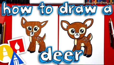 How To Draw A Baby Deer | Art For Kids Hub