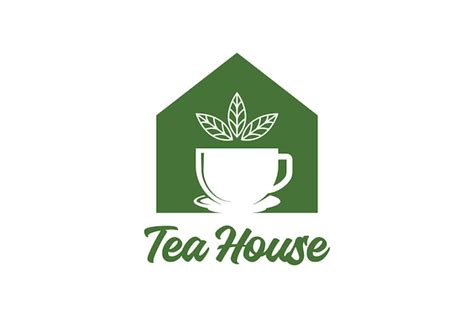 Premium Vector | Vintage mug tea leaf with house for cafe restaurant or ...