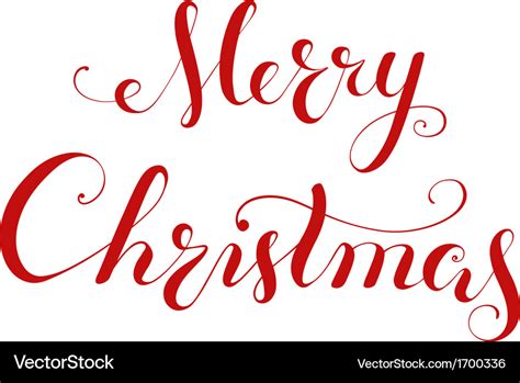 Merry christmas handwriting lettering Royalty Free Vector