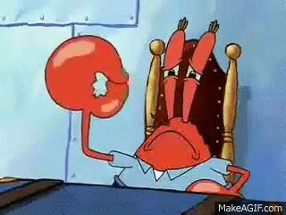 Mr Krabs Plays The Worlds Smallest Violin on Make a GIF