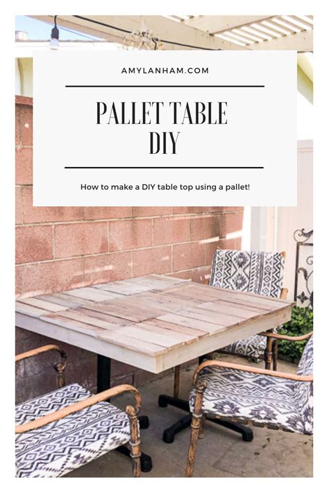 Pallet Table DIY - Easy DIY Outdoor Table - Amy Lanham