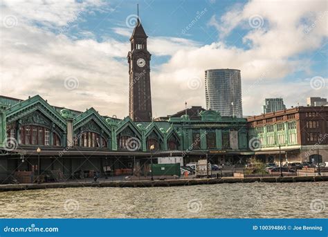 Clock Tower Over the Hoboken Train Station Editorial Image - Image of ...