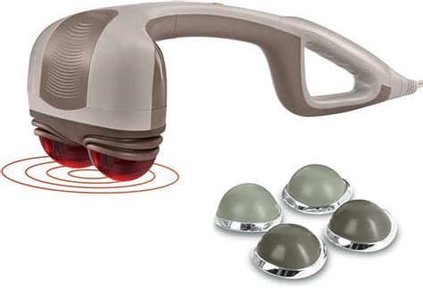 HoMedics Percussion Action Massager with Heat | Adjustable Intensity , Dual Pivoting Heads | 2 ...