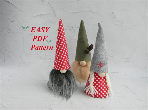 Gnome felt pattern Scandinavian Gnome Pattern Gnome PDF