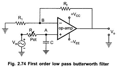 First Order Low Pass Butterworth Filter - EEEGUIDE.COM