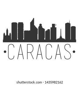 Caracas Venezuela City Skyline Silhouette City Stock Vector (Royalty ...