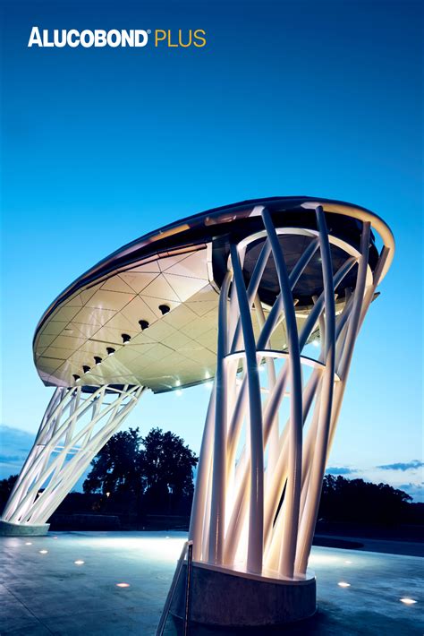 Outdoor Amphitheater’s Ellipses-Shaped Canopy Clad In Color-Shifting ...