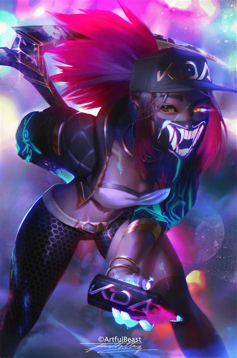 ArtStation - K/DA Akali Fan Art!