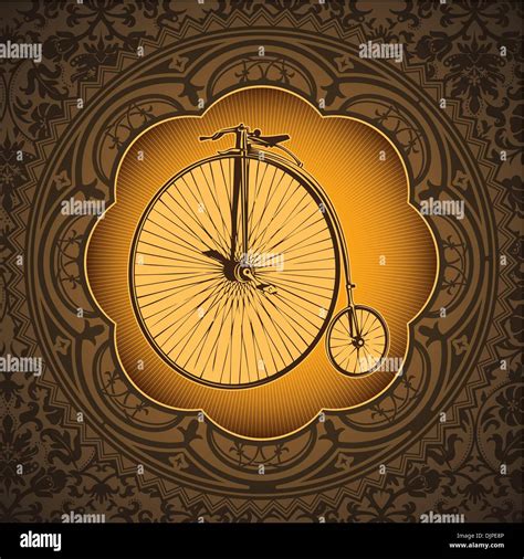 Vintage artistic background with old bicycle Stock Vector Image & Art ...