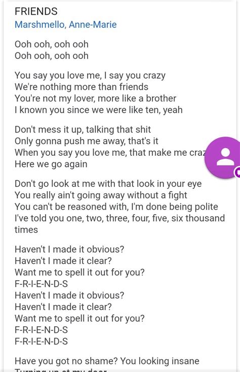 Friends Lyrics Anne Marie - LyricsWalls