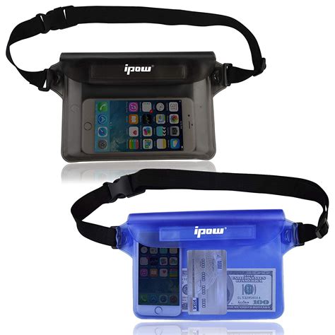 IPOW - IPOW Waterproof Phone Pouch with Waist/Shoulder Strap Underwater Waist Bag Holder for ...