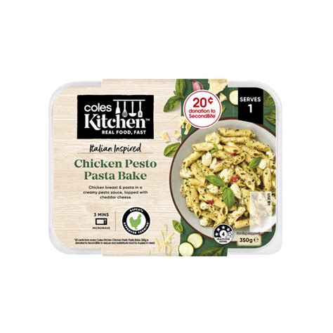 Buy Coles Kitchen Chicken Pesto Pasta Bake 350g | Coles