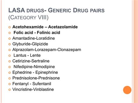 LASA drugs | PPT