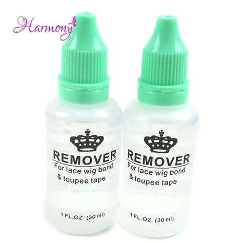 2 bottles1Oz 30ml lace wig glue remover for lace wig bond touppe tape and flat tip hair ...