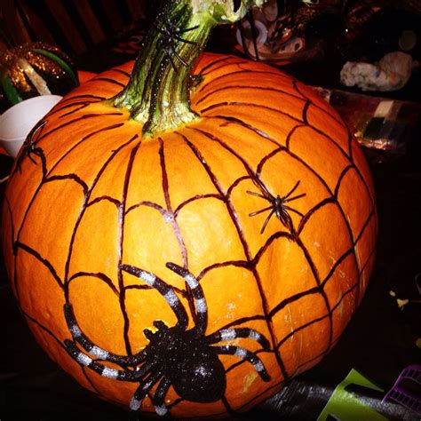 Spider web pumpkin