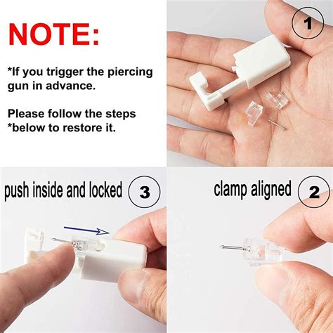 SOTICA 2Pcs Disposable Ear Piercing Gun Kit with Ear Studs ...