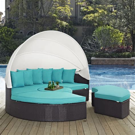 Modway Convene 5 Piece Canopy Outdoor Patio Daybed, Multiple Colors - Walmart.com - Walmart.com