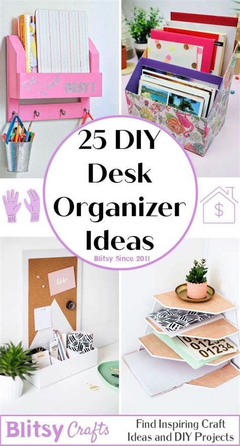 25 Homemade DIY Desk Organizer Ideas Are Easy To-Do - Blitsy