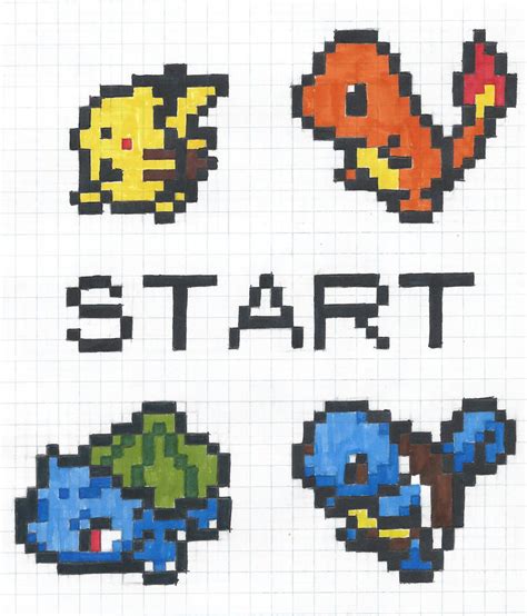 Pixel First Gen Starters by LilBrum on DeviantArt