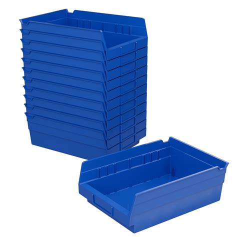 Akro-Mils Shelf Bins Plastic Organizer for Tools Craft Supplies, 12"x8 ...