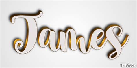 James Text Effect and Logo Design Name