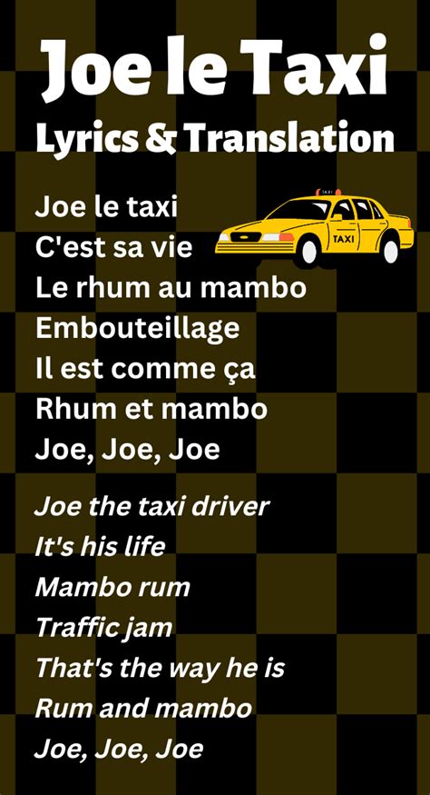 Joe Le Taxi Lyrics, Translation & Meaning — Vanessa Paradis