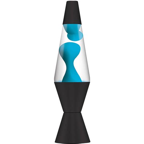 Lava® the Original 14.5-Inch Black Base Lamp with Neon Blue Wax in Clear Liquid - Walmart.com