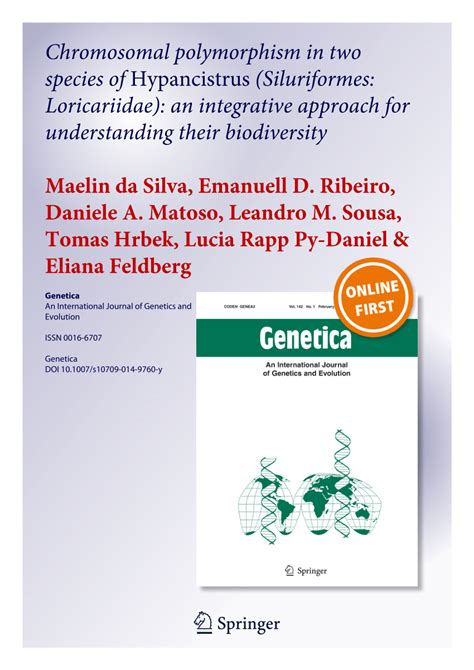 (PDF) Chromosomal polymorphism in two species of Hypancistrus ...