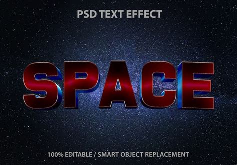 Premium PSD | Space text effect