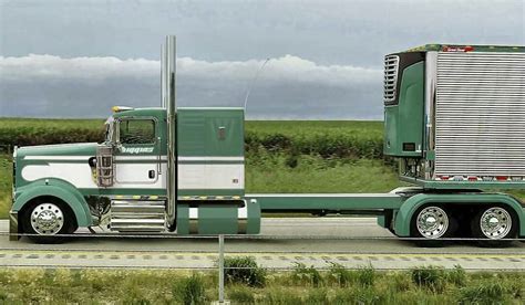 Semitrckn — Kenworth custom W900L with matchin reefer