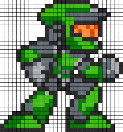 Master Chief V 2 0 Kandi Pattern | Pixel art grid, Minecraft pixel art, Pixel art templates