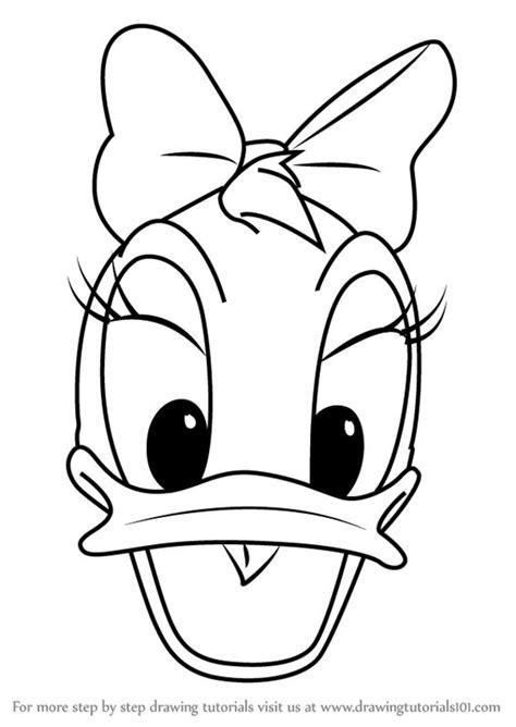 How to Draw Daisy Duck Face from Mickey Mouse Clubhouse | Disney ...