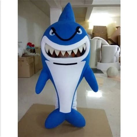 Shark Mascot Costume Bruce Cartoon Character Birthday Party Halloween ...