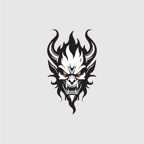 Premium Vector | Fire demon tattoo