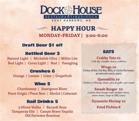 Menu – Dock House Restaurant