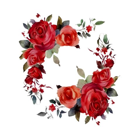 Red Watercolor Roses Frame, Roses, Watercolor, Red Rose PNG Transparent Clipart Image and PSD ...