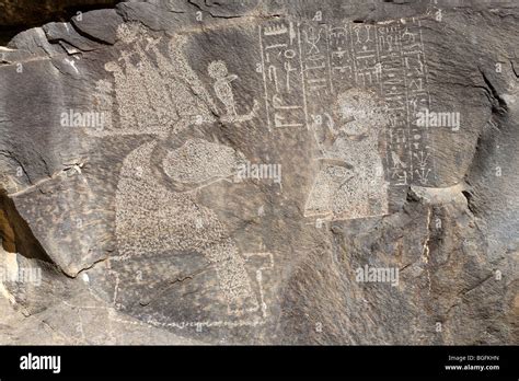 Inscription at Wadi Hammamat, Eastern Desert, Red Sea Hills, Egypt, North Africa Stock Photo - Alamy