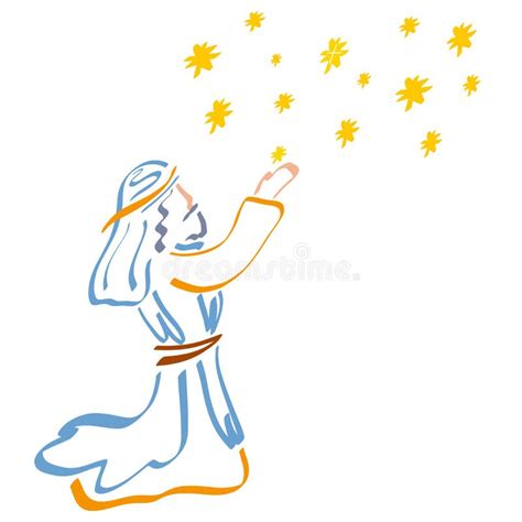 Abraham and the Stars, the Future Father of Nations Receives a Promise from God Stock ...