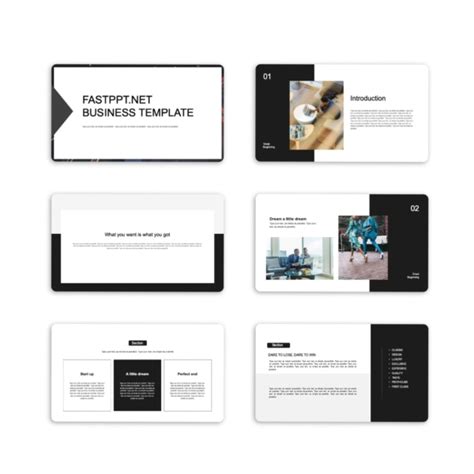 Black White Business Presentation Template – Original and High Quality PowerPoint Templates