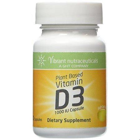 Vitamin D3 Plant Based 1,000 Iu 60 Caps - Walmart.com