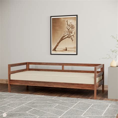 Brawnyn Divan Wooden Daytime Bed – Brown - Decornation