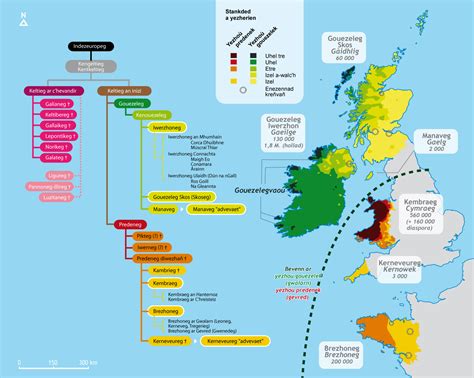 Cetlic languages (map in Breton) (source : Atlas des mondes celtiques ...