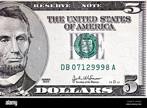 United States five-dollar bill features the 16th U.S. President (1861 ...